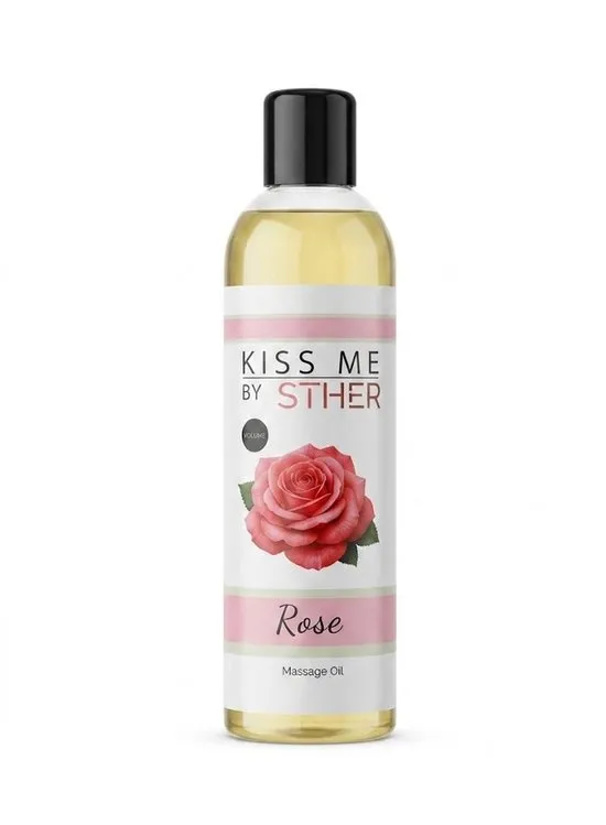 Sther Premium Massage olie en Glijmiddel 2-in-1 – Ontspannende Massageolie Erotisch – Roos – 250 ml – Nederlandse Production