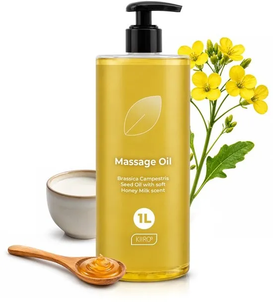 Kiiroo Massage Olie - 1L - Sensuele Massageolie voor Intiem Gebruik - Honey Milk - Vegan & Verzorgend