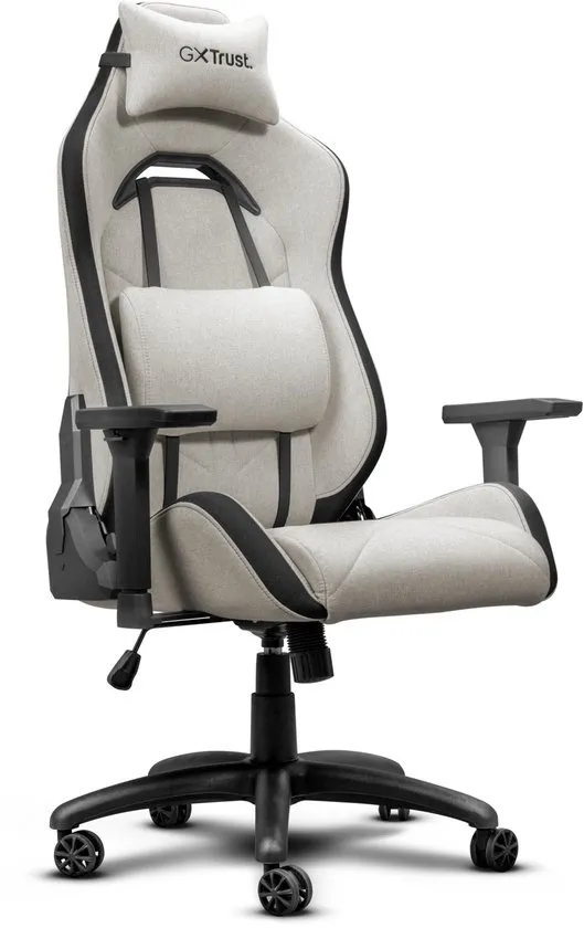 Trust GXT 723B Ruya Fabric - Ergonomische Gamestoel - 3D-armleuningen - Ademende Stoffen Bekleding - Tot 150 kg - Beige