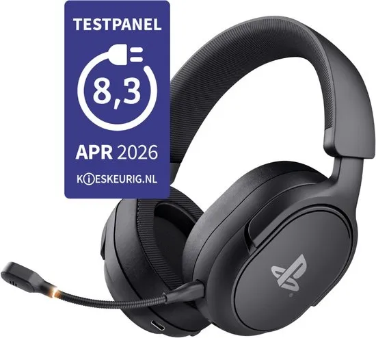 Trust GXT 499 Forta - Draadloze Gaming Headset - Official Sony Licensed voor PS5 - Batterijduur tot 55 uur - met USB-ontvanger - Werkt op PS4/PS5 - Zwart