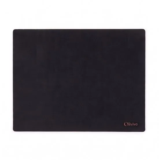 Olivivo® Muismat Zwart - 30x25 CM - Anti Slip - Waterproof - Desktop mat