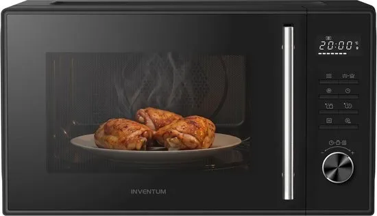 Inventum MN237CB Combimagnetron - 23L - 900W - Hetelucht- en grillfunctie - 10 kookprogramma's - 4 combistanden - Ontdooifunctie - Kinderslot - Zwart