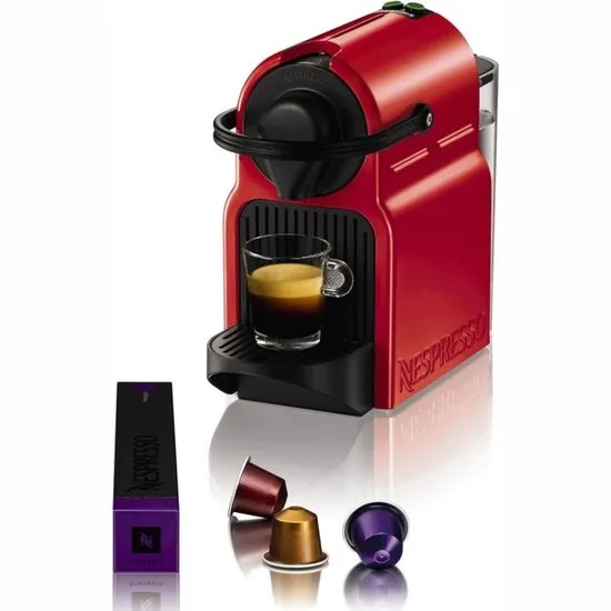 Krups Nespresso Inissia XN1005 - Koffiecupmachine - Rood - Compact - Energiezuinig - Voor Nespresso Cups