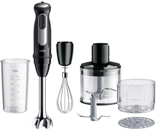 Braun MultiQuick 5 Pro MQ55.254M – Staafmixer - Met SizeControl hakmolen - 25 snelheden - Turbofunctie - Zwart - 1000 W