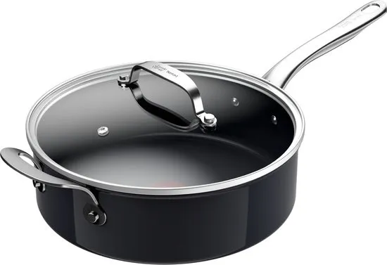 Jamie Oliver by Tefal Prima Hapjespan - Ø26 cm - Keramisch - Geschikt voor alle warmtebronnen - Inclusief glazen deksel
