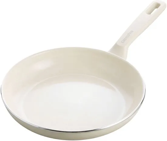 GreenPan Memphis Koekenpan 24 cm - PFAS-vrije antiaanbaklaag - Koekenpan inductie - Keramische koekenpan - Ovenbestendig tot 160°C - Stay-cool handgreep - Crème