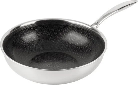 Herman den Blijker - Hybride wokpan Ø 28 cm - 100% PFAS-vrij - Krasvrije keramische antiaanbaklaag - Geschikt voor inductie, oven en alle andere warmtebronnen - Vaatwasserbestendig