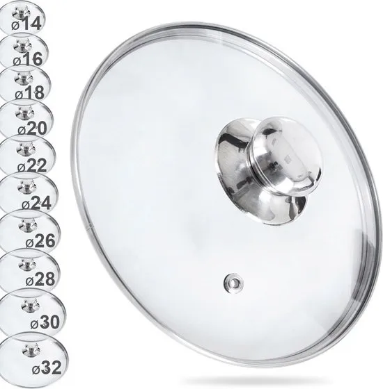 Orion Deksel Glas - 22 cm - Vaatwasserbestendig - Transparant