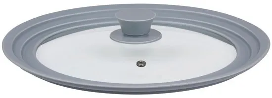 alpina Universeel Glazen Deksel - Pannendeksel met Siliconen Rand - Anti Spatdeksel voor Pannen - Vaatwasserbestendig - Glazen Deksel 24cm/26cm/28cm