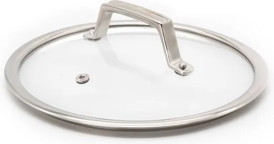 Matero glazen deksel - 20 cm - Verhard glas - RVS - Koekenpan deksel - Transparant