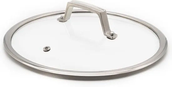 Matero glazen deksel - 24 cm - Verhard glas - RVS - Koekenpan deksel - Transparant