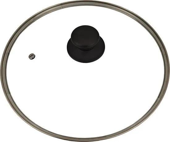 SB Line ronde glazen pannendeksel – Gehard glas – 28 cm – Met stoomgaatje