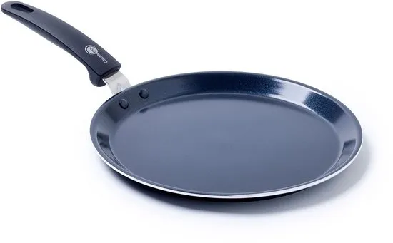 GreenPan Essentials Pannenkoekenpan 24cm - PFAS-vrije antikleeflaag - Pan inductie - Keramische pan - Ovenbestendig tot 180�C - Koudgrepen - Zwart