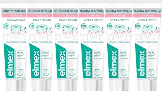 Elmex Tandpasta - Sensitive Professional - Repair & Prevent - 6 x 75 ml - Gum Care