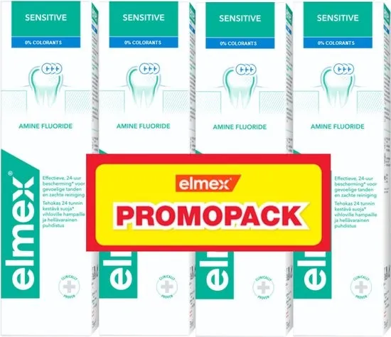 elmex® - Sensitive Tandpasta - voordeelverpakking - 4 x 75 ml