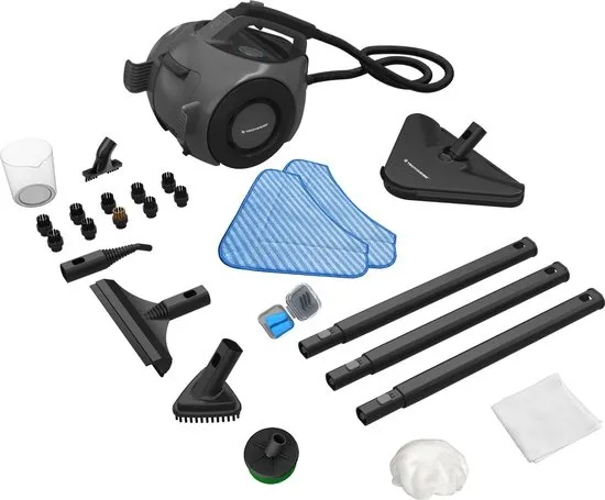 Techweise TS2 - Stoomreiniger - Reinigingsmachine - 4 Bar 1800 W - 26 accessoires - Voor vloer, badkamer, auto en meer - 50 min stomen