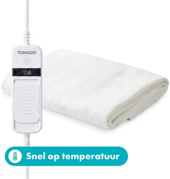 Tomado TEB1510W - Elektrische deken 1 persoons - 150 x 80 cm - Warmtedeken - Onderdeken - 3 standen
