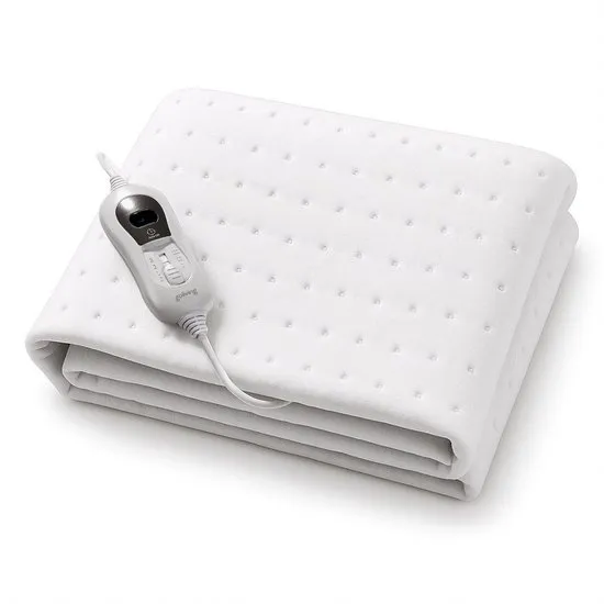 Goliving Elektrische Onderdeken – 1–Persoons – Warmtedeken – Elektrische Deken – 3 Warmtestanden – Timerfunctie – 60 Watt – Polyester – 150 x 80 cm – Wit