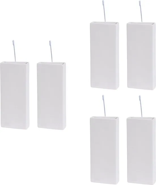 Bellatio design Waterverdamper radiator - 6x - dolomiet - wit - 8x20 cm - luchtbevochtiger radiator - verdampingsbakje