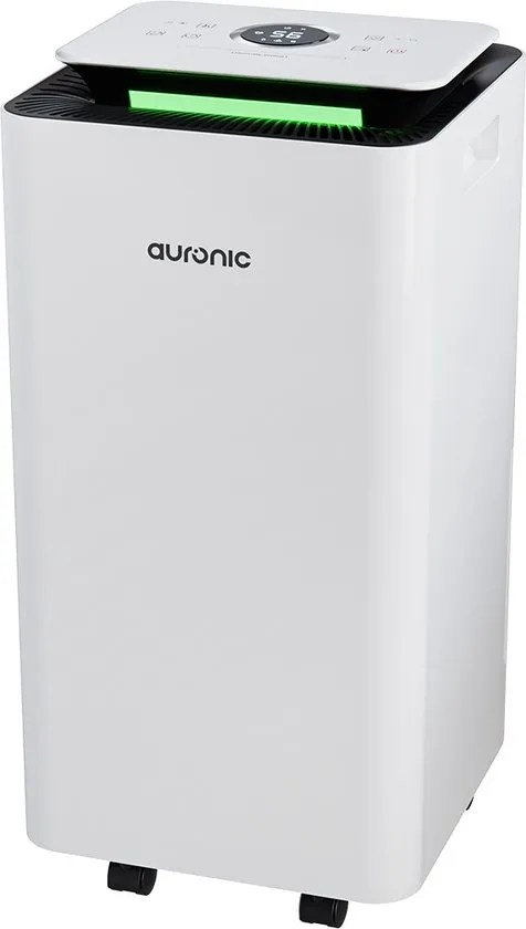 Auronic Luchtontvochtiger en Luchtreiniger - Pro Series - 12L per dag - 2.5L Waterreservoir - Was-droog functie - Slaapkamer, Badkamer en Woonkamer - Vochtopnemer voor in Huis - Dehumidifier - Wit