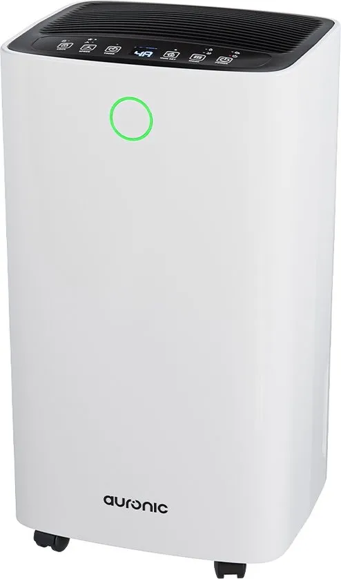 Auronic Luchtontvochtiger - Compact Series - 12L per dag - 2L Waterreservoir - Was-droog functie - Slaapkamer, Badkamer en Woonkamer - Vochtopnemer voor in Huis - Dehumidifier - Wit