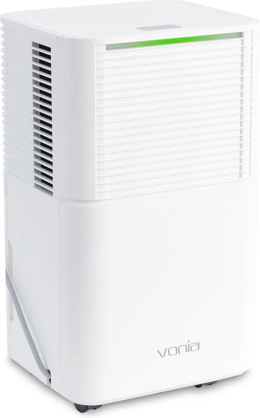Vonia Luchtontvochtiger - Vochtvreter - 12L per dag - Dehumidifier - Ontvochtiger - Geschikt voor Woonkamer, Slaapkamer, Badkamer - Wit