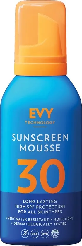 EVY Zonnebrand Mousse - SPF 30 150 ml - Beschermend en Hydraterend - Dermatalogisch aanbevolen - Zweet en water bestendig