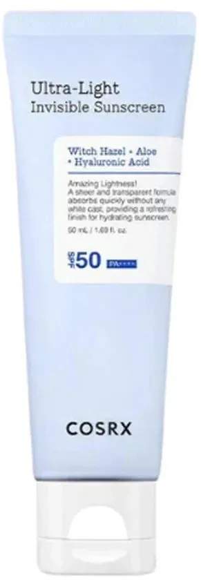 COSRX Ultra-Light Invisible Sunscreen SPF50 PA++++ 50ml - Korean Skincare - Zonnebrand - Hyalaronzuur & Aloë Vera