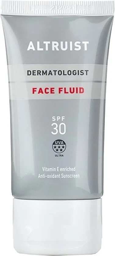 Altruist Face Fluid SPF30 - SPF30 - Zonnebrand gezicht - Vitamine E en Niacinamide - Waterresistent - Snel absorberend - Dermatologisch Getest - Parfumvrij - Reisformaat - 50 ml