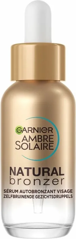 Garnier Ambre Solaire Natural Bronzer Zelfbruinende Gezichtsdruppels - Self-tan drops met opbouwbare bruining - 30 ML