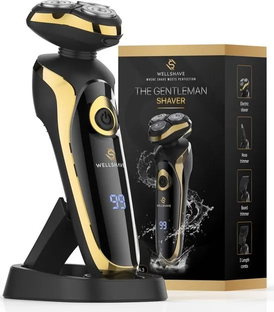 Wellshave 4 in 1 Scheerapparaat Elite - Scheerapparaat Mannen - Met Trimmer en Neustrimmer - Elektrische scheerapparaat - Scheren - Baardtrimmer