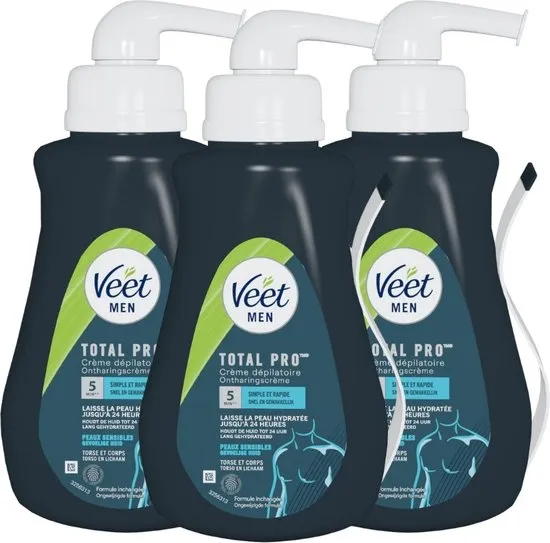 Veet - Men - Ontharingscreme Gevoelige for Men 400ML - 3 Stuks - Voordeelverpakking
