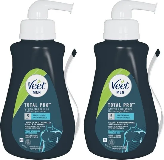 Veet - Men - Ontharingscreme Gevoelige for Men 400ML - 2 Stuks - Voordeelverpakking