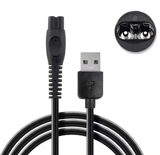 USB Oplaadkabel geschikt voor Philips Scheerapparaat en OneBlade - 5V/1A - 1 meter - oplader - CP1788 vervanging - 1 meter - zwart