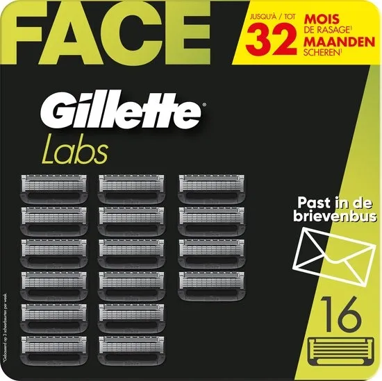 Gillette Labs - Scheermesjes voor Mannen - 16 Navulmesjes - Compatibel Met Gillette Labs Met Exfoliating Bar En Heated Razor