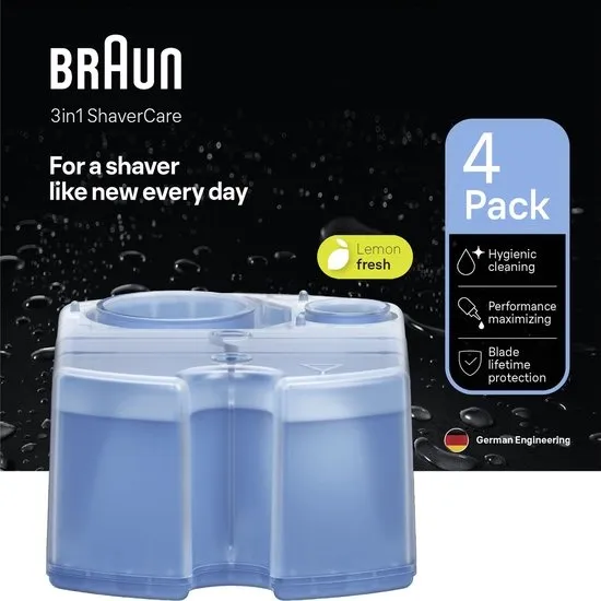 Braun Clean & Renew Reinigingsvloeistof 3-in-1 ShaverCare SmartCare Center - 4 Stuks