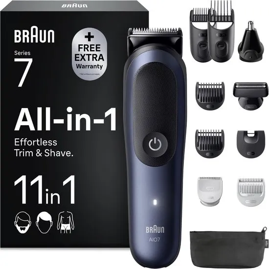 Braun All-in-One Series 7 AIO7540 Style Kit – Baardtrimmer - Tondeuse - Gezichtstrimmer en Lichaamstrimmer in 1