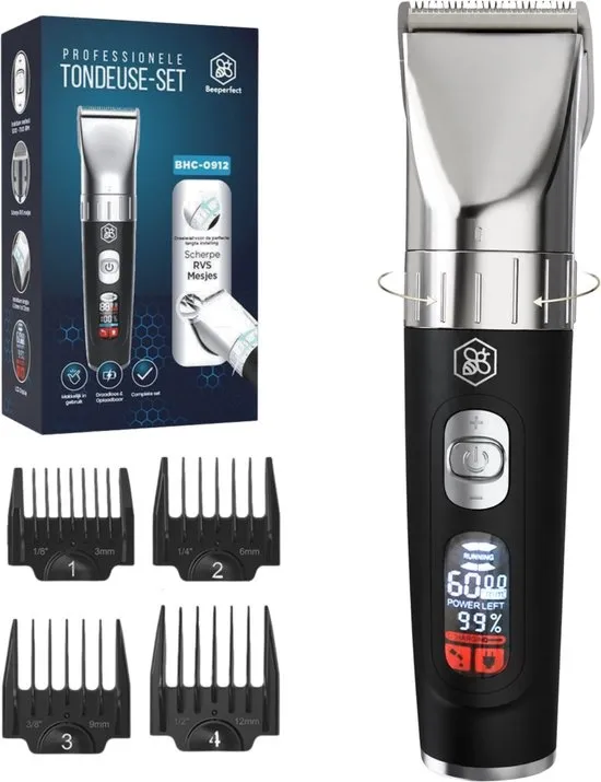 Professionele Draadloze Tondeuse - Beeperfect®- Tondeuse Mannen Hoofdhaar - Haartrimmer - Kapper Haar Machine - Haartondeuse - Trimmer Baard - Trimapparaat - Barber Hair Clipper - Kapper Trimmer