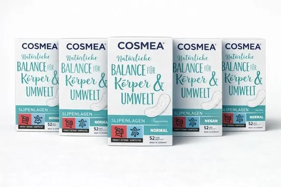 Cosmea | 5 x 52 inlegkruisjes Normaal | 260 stuks | Gevoelige huid | super zacht | vegan | pH balans