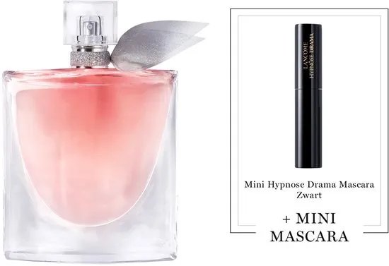 Lancôme La Vie est Belle Parfum voor Dames + Cadeau - La Vie est Belle Eau de Parfum 100ml & Cadeau: Mini Hypnose Drama Mascara Zwart 2ml Reiseformaat - Navulbare Bloemige & Fruitige Damesparfum & Travel Size Mascara - Total 102ml