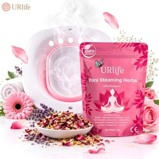 URlife Yoni Steam Stoombad - Inklapbaar Vaginaal Stoombad voor Intieme Verzorging, Ontspanning & Postpartum Herstel - Yoni Steam Seat - Vaginale Douche