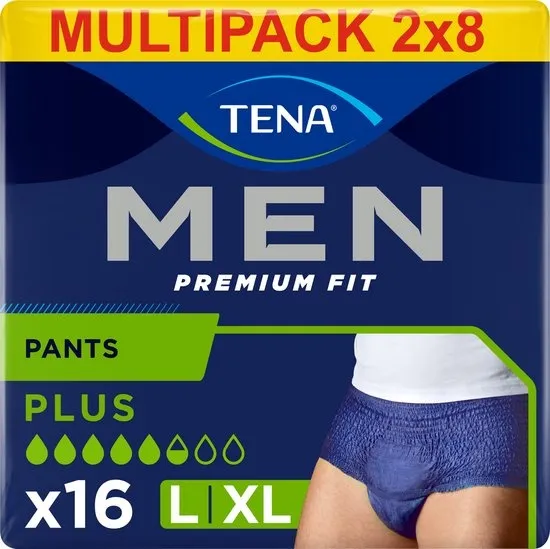 TENA Men Active Fit Pants L/XL – broekjes voor matig tot zwaar urineverlies – 16 stuks