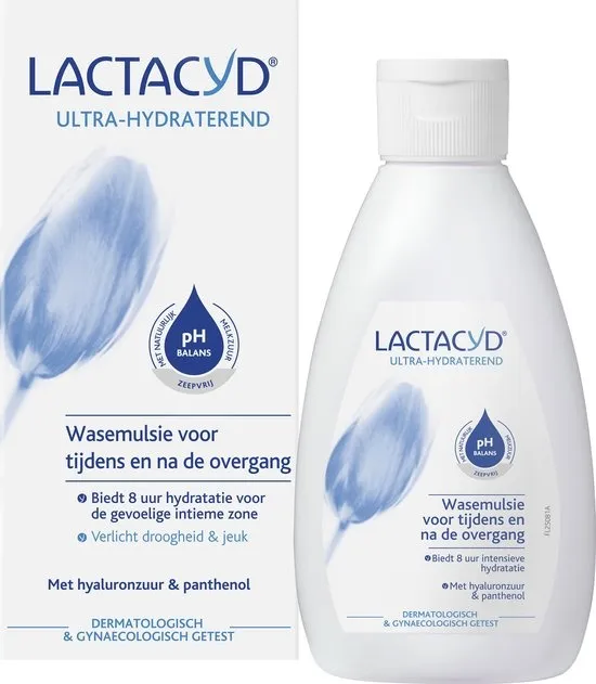 Lactacyd Ultra Hydraterende Wasemulsie - intieme hygiÃ«ne voor tijdens en na de overgang - Intiemverzorging - 200ml