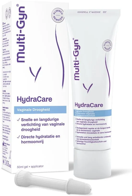 Multi-Gyn HydraCare 50 ml - Vaginale Crème tegen Vaginale Droogheid, ondersteunt Vaginale Gezondheid en beschermt tegen irritaties, ook geschikt als glijmiddel tjdens seks, directe en langdurige hydraterende werking