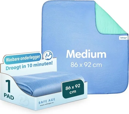 Safe Age® wasbare incontinentie onderleggers voor volwassenen, huisdieren en kinderen - matrasbeschermer - Medium