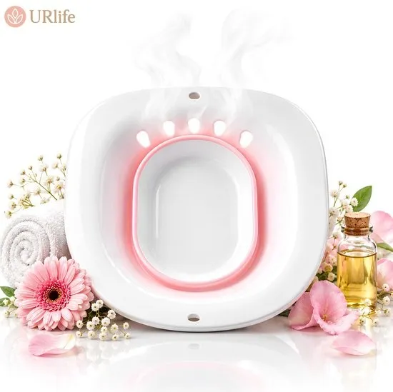 URlife Yoni Stoombad – Vaginale Stoombad – Yoni Steam Seat – Inklapbaar Zitbad voor Toilet – Vaginale Douche & V-Steaming – Intieme Verzorging Vrouw – Menstruatie & Postpartum Herstel