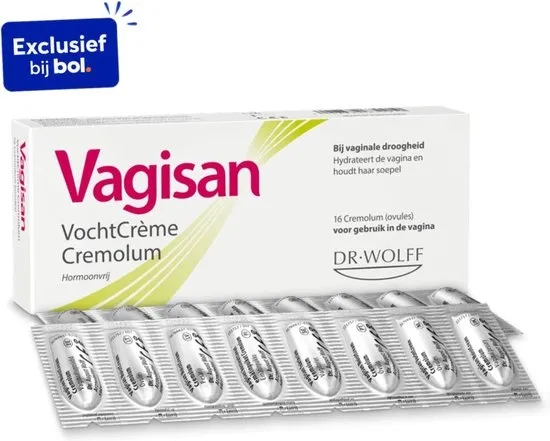Vagisan VochtCrème Cremolum 1X 16st | Bij Vaginale Droogheid | Hormoonvrij