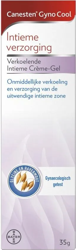 Canesten Gyno Cool Crème-gel 35g | Verkoelt, Verzacht en Hydrateert de Uitwendige Intieme Zone | met Havermout & Glycine | Zonder Parfum, Dermatologisch Getest