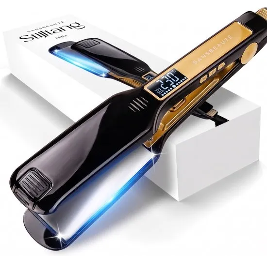 Sansbeauté® Professionele Stijltang - 2 in 1 - Krultang - Stijltangen - Hair Straightener - Snel Opgewarmd - 80℃ t/m 230℃ - Steilen & Krullen - Hot Comb - Haartang - Haar stijltang - Lisseur Cheveux - ION technologie