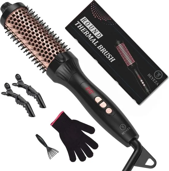 Beyeza Blowout Thermal Brush - 38mm Keramische Warmteborstel - Fohnborstel en Airstyler Alternatief - Krulborstel en Stijlborstel - Krultang
